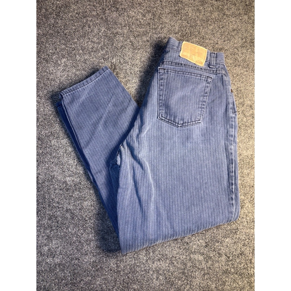 St. John's Bay‎ Jeans Womens 12 Blue Denim Authentic Fit High Waist Tapered Leg